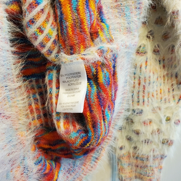 Minkas Rainbow Fuzzy Soft Sweater. XL. EUC - Picture 3 of 6
